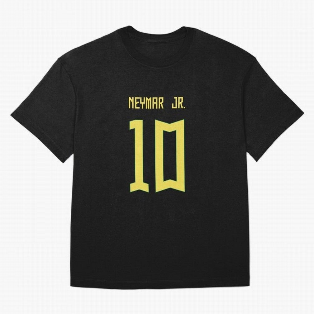 Neymar Jr Brazil Away Jersey 2023 Classic T-Shirt Represent the Passion of Global Football Passion for FIFA World Cup 2026 USA Canada Mexico, Inspired by Messi, Neymar and Mbappe, England and Germany, Championship Spirit, Famous Goals, Roaring