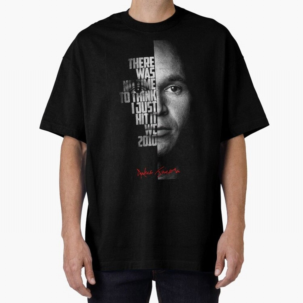 Black and white Andres Iniesta Quote. Classic T-Shirt Capture Stadium Memories from Global Football Passion for FIFA World Cup 2026, Inspired by Cristiano Ronaldo, Haaland and CR7, Argentina and Brazil, Tournament Hype, Historic Matchups, Family