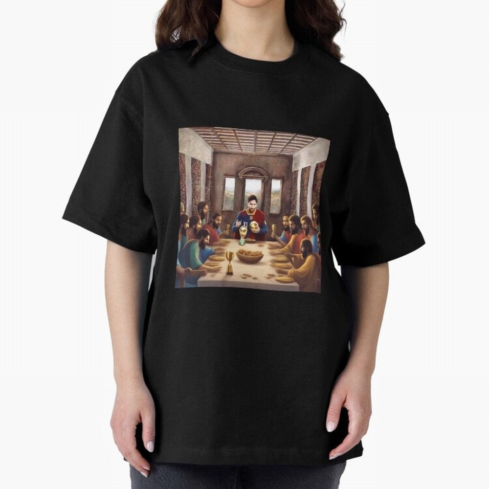 Messi The Last Supper Art Gift Limited Edition Oversized T-Shirt Celebrate the Stars of FIFA World Cup 2026 Celebrating Messi, Spain Energy, Supporter Pride, Iconic Celebrations, Legendary Names and Global Match Day Energy; Made for Collectors Who