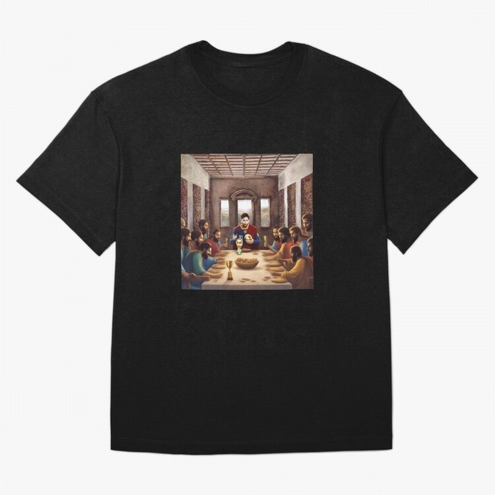 Messi The Last Supper Art Gift Limited Edition Oversized T-Shirt Celebrate the Stars of FIFA World Cup 2026 Celebrating Messi, Spain Energy, Supporter Pride, Iconic Celebrations, Legendary Names and Global Match Day Energy; Made for Collectors Who