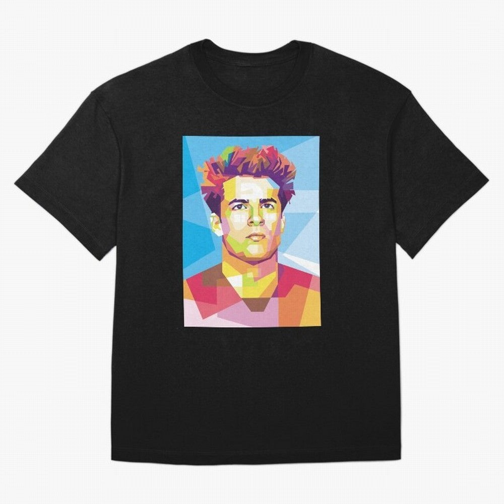 Riqui Puig in Pop Art Portrait Style Classic T-Shirt Carry the Colors and Pride of FIFA World Cup 2026 USA Canada Mexico for Fans of Neymar, Haaland and Cristiano Ronaldo and England, Bringing Goal Celebration Energy, Supporter Heritage, Football