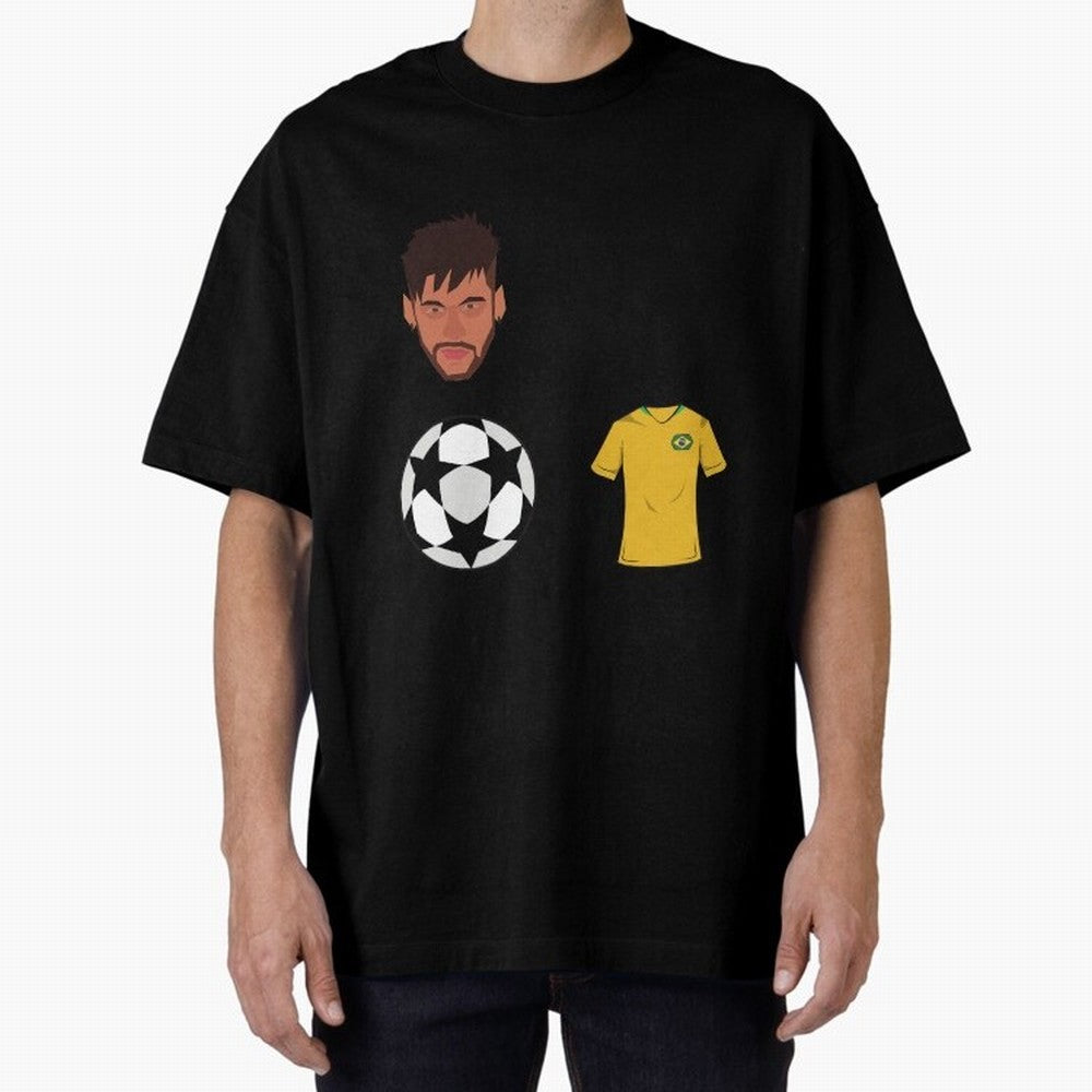 Neymar JR 10 - PSG X Brazil Oversized T-Shirt Celebrate Fan Favorites in Match Day Hype around FIFA World Cup 2026 Group Stage, Mbappe and Neymar, Spain and Netherlands, Fan Favorite Moments, National Team Passion, Big Match Drama and Soccer