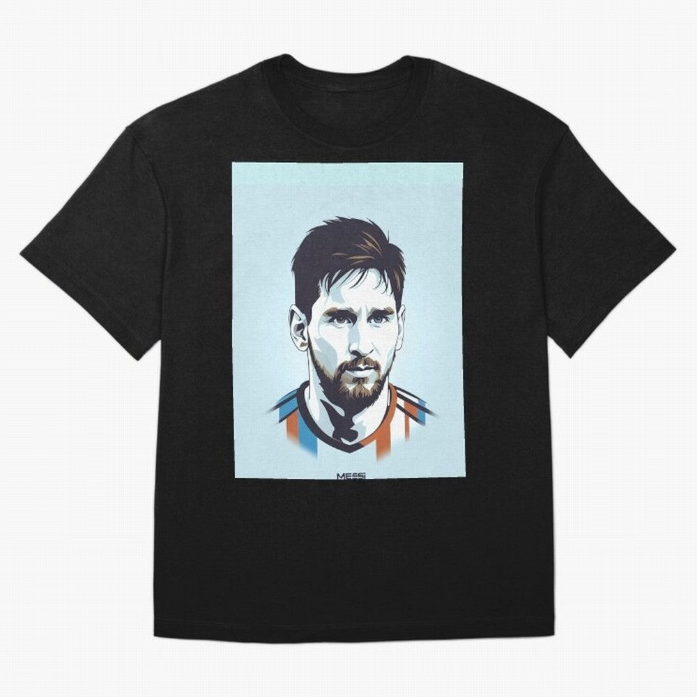 Messi Pop Art Portrait Graphic T-Shirt Celebrate Every Goal in FIFA World Cup 2026 USA Canada Mexico Spirit, Inspired by Argentina and Brazil, Mbappe, Football History, Final Match Energy, Crowd Noise and Once in a Lifetime Moments; Great for Watch