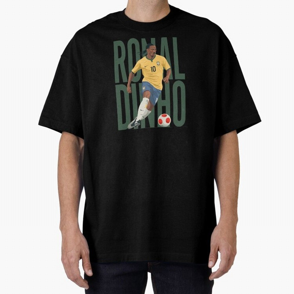 Ronaldinho Gaucho in action Minimalist Graphic Premium T-Shirt Bring Stadium Energy to the FIFA World Cup 2026 USA Canada Mexico Journey through Neymar, Haaland and Cristiano Ronaldo Highlights, Argentina, France and Brazil Pride, Match Day