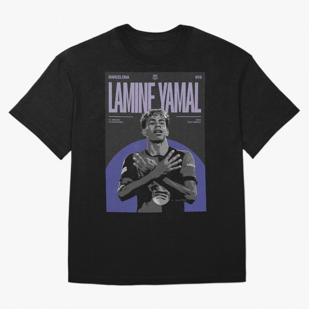 Lamine Yamal Barcelona Poster HD Premium T-Shirt Celebrate Every Goal in FIFA World Cup 2026 Spirit, Featuring Spain, Messi and Cristiano Ronaldo, Global Supporter Spirit, Legendary Goals, National Colors and Tournament Celebration; Perfect for