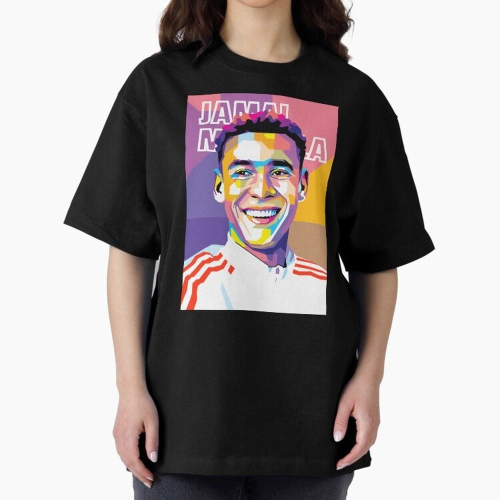 Jamal Musiala in WPAP Style Essential T-Shirt Step into FIFA World Cup 2026 Capturing Messi, CR7 and Mbappe, England and Germany Energy, Soccer Culture, Superstar Moments, National Team Dreams and Competitive Fire; Ideal for Passionate Fans Who