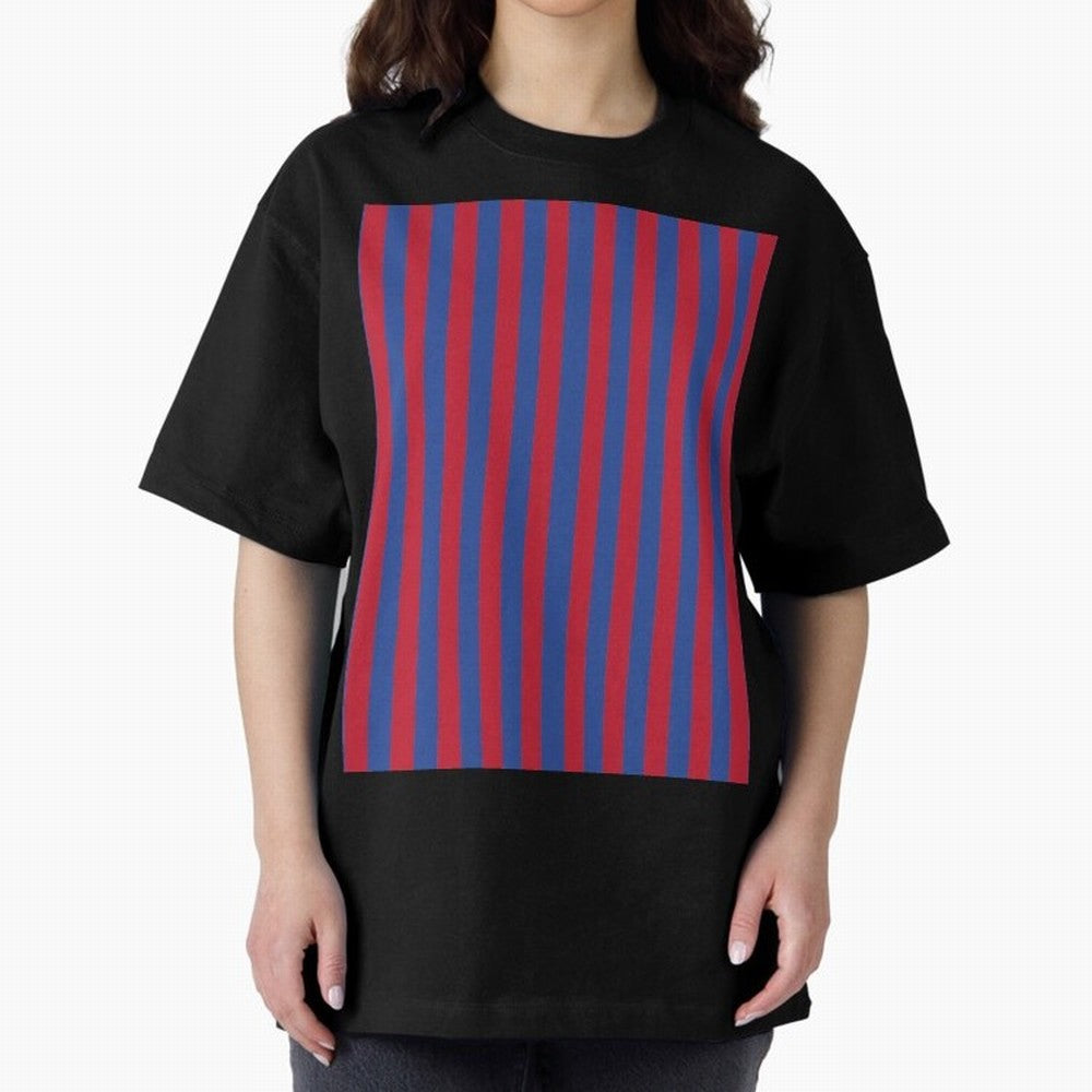 Red and blue stripes sports pattern Graphic T-Shirt Celebrate the Road through FIFA World Cup 2026 Group Stage for Fans of CR7 and Messi and Argentina, Bringing Fan Favorite Moments, National Team Passion, Big Match Drama and Soccer History; Made