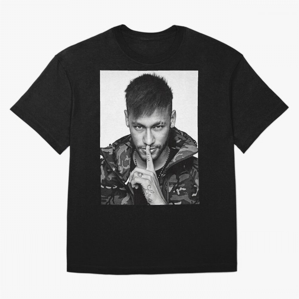 Neymar Art Oversized T-Shirt Follow the Road to Match Day Hype around FIFA World Cup 2026 USA Canada Mexico, CR7 and Messi, Netherlands, Sports Nostalgia, International Competition, Famous Players and Unforgettable Victories; Ideal for Football