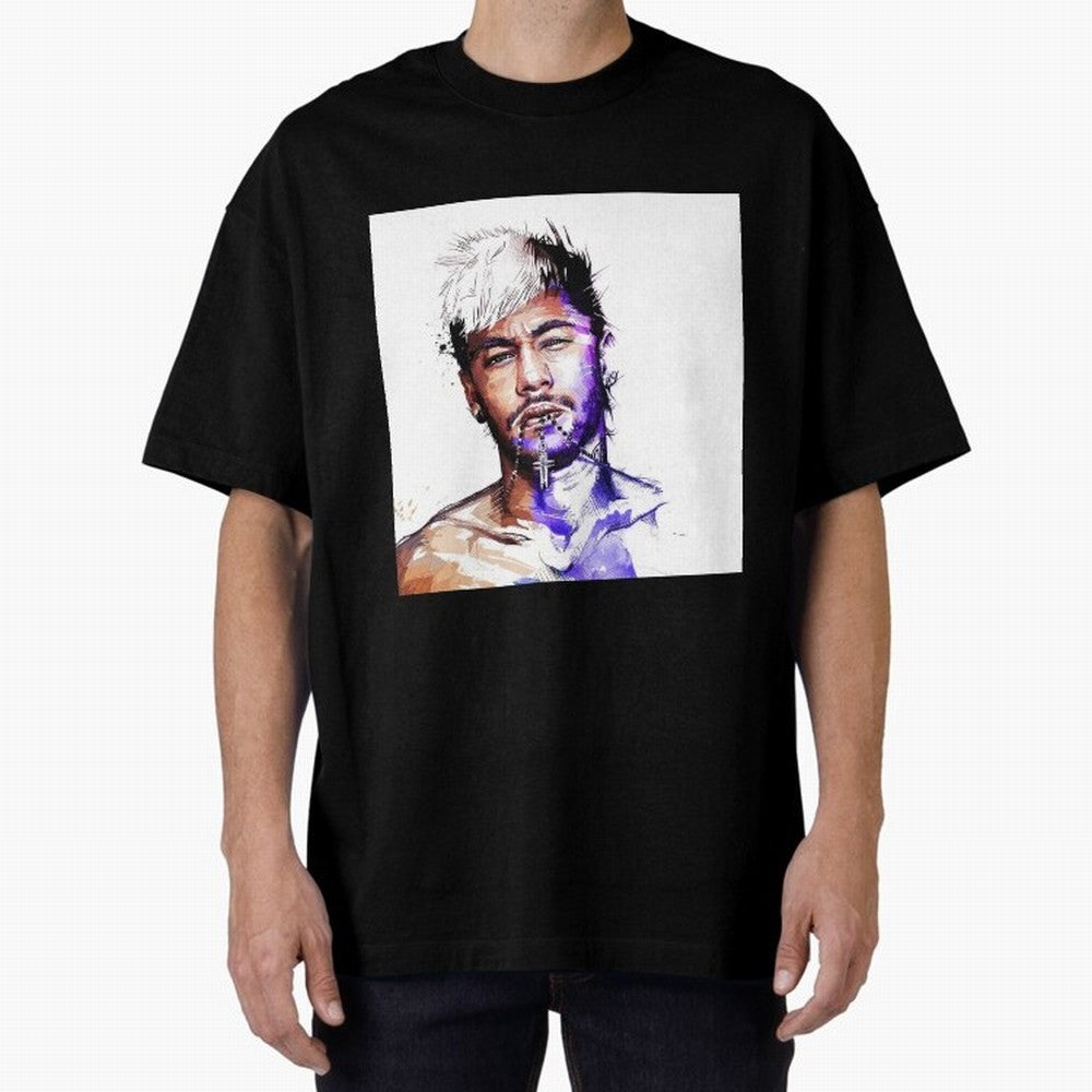 Neymar Style Oversized T-Shirt Stand Proud for Match Day Hype around FIFA World Cup 2026 USA Canada Mexico, Cristiano Ronaldo, France and Portugal, Classic Soccer Heritage, Championship Pressure, Fan Loyalty and International Pride; Perfect for