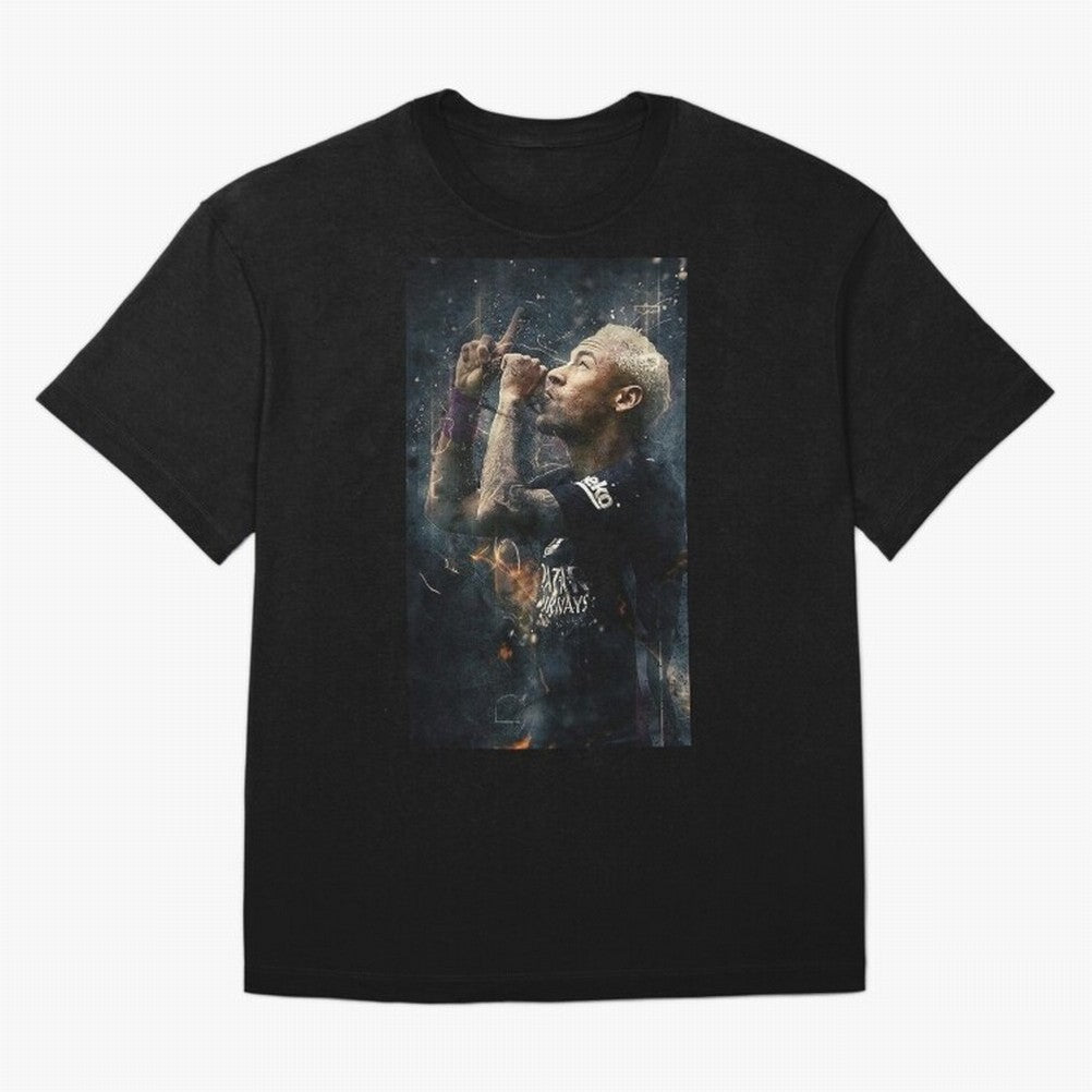 Illustration Neymar Design Classic T-Shirt Cheer through Every Moment of Global Football Passion for FIFA World Cup 2026, Celebrating Messi, Neymar and Mbappe, France, Fan Favorite Moments, National Team Passion, Big Match Drama and Soccer History;
