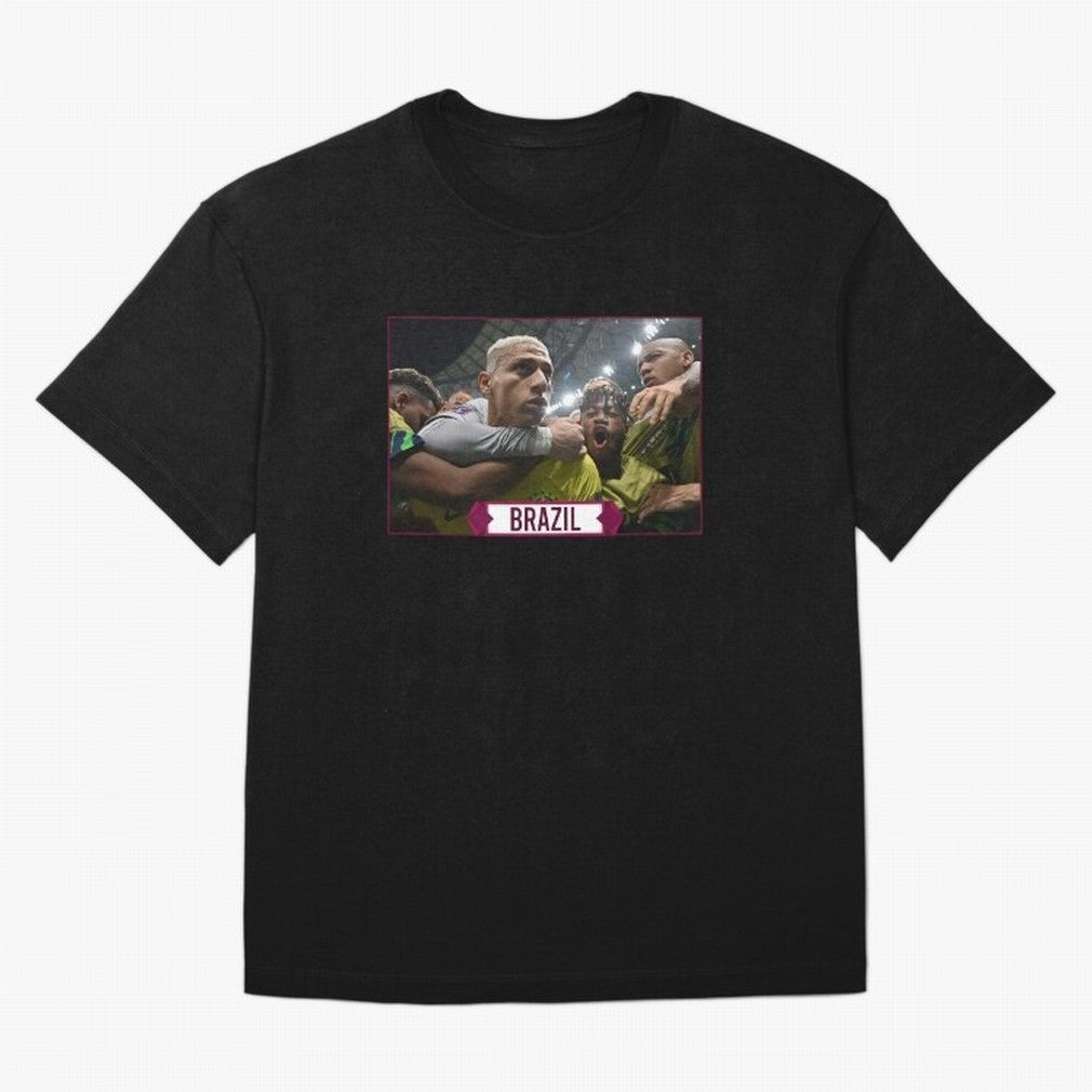 Brazil World Cup Oversized T-Shirt Embrace Global Football Passion for FIFA World Cup 2026 Group Stage, with Messi, Brazil, Classic Soccer Heritage, Championship Pressure, Fan Loyalty and International Pride; Created for Match Day Parties, Soccer