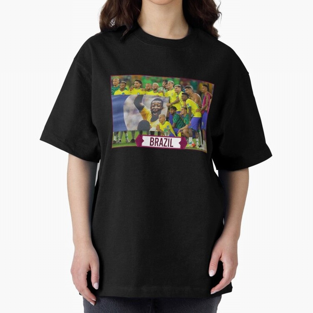 Brazil World Cup Classic T-Shirt Share FIFA World Cup 2026 Driven by Mbappe, France Energy, Vintage Soccer Flavor, Modern Football Stars, National Flags and Final Night Emotion; Ideal for Fans Who Follow Messi, Cristiano Ronaldo, CR7, Mbappe,