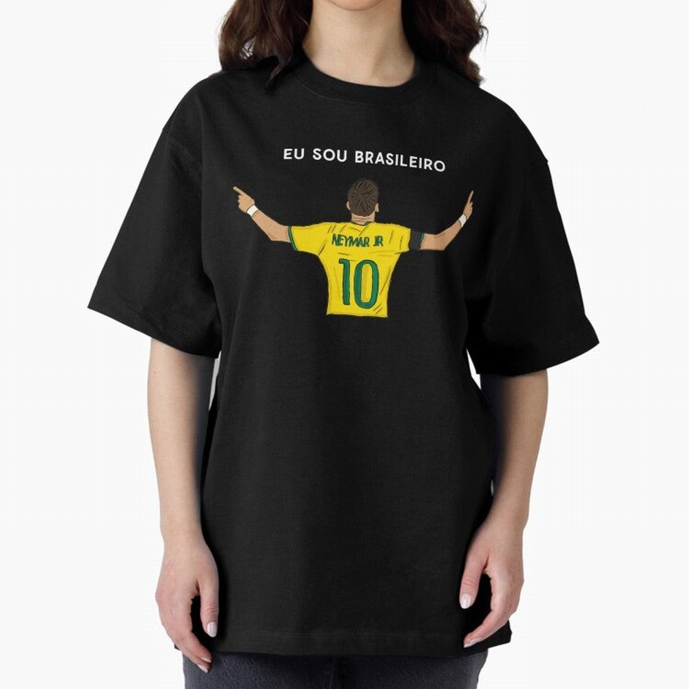 Neymar Jr Brazil Oversized T-Shirt Cheer for the FIFA World Cup 2026 USA Canada Mexico Journey through CR7 Highlights, Germany Pride, Champion Mindset, Group Stage Buzz, Knockout Tension and Passionate Fan Culture; Great for Supporters Who Love