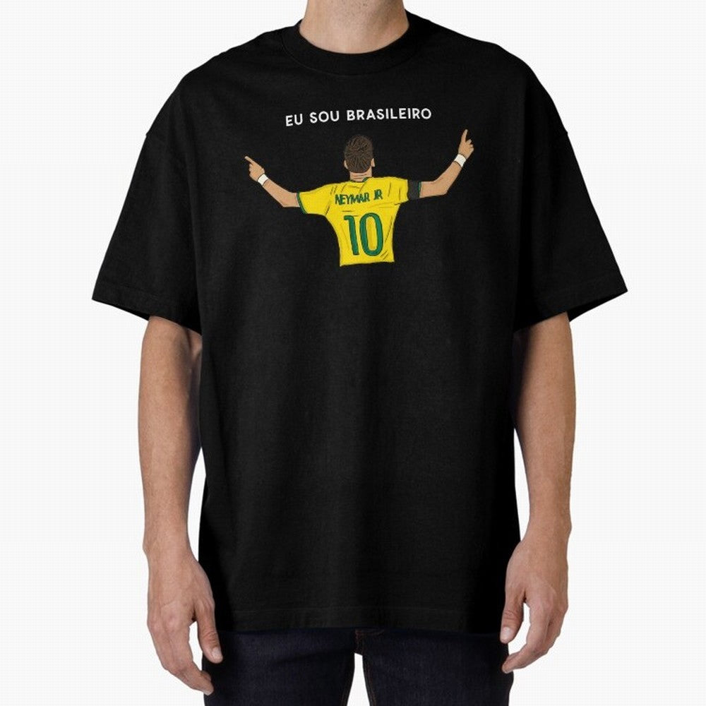 Neymar Jr Brazil Oversized T-Shirt Cheer for the FIFA World Cup 2026 USA Canada Mexico Journey through CR7 Highlights, Germany Pride, Champion Mindset, Group Stage Buzz, Knockout Tension and Passionate Fan Culture; Great for Supporters Who Love