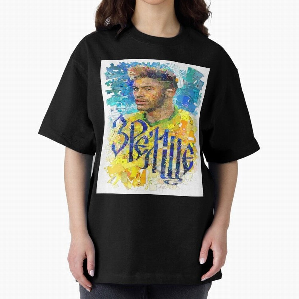 Neymar Illustration Art Framed Art Print Classic T-Shirt Bring FIFA World Cup 2026 Centered on Messi, Neymar and Mbappe, Argentina, France and Brazil Energy, Global Supporter Spirit, Legendary Goals, National Colors and Tournament Celebration;