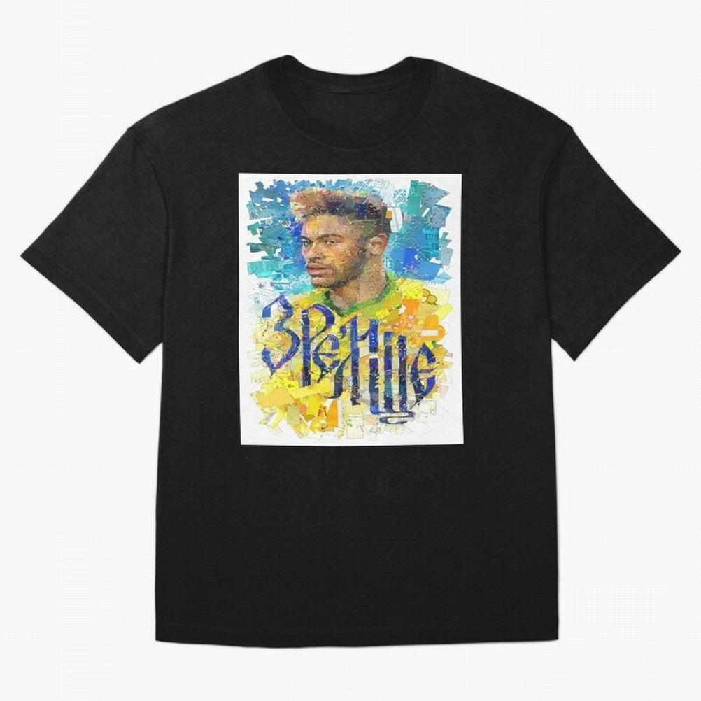 Neymar Illustration Art Framed Art Print Classic T-Shirt Bring FIFA World Cup 2026 Centered on Messi, Neymar and Mbappe, Argentina, France and Brazil Energy, Global Supporter Spirit, Legendary Goals, National Colors and Tournament Celebration;