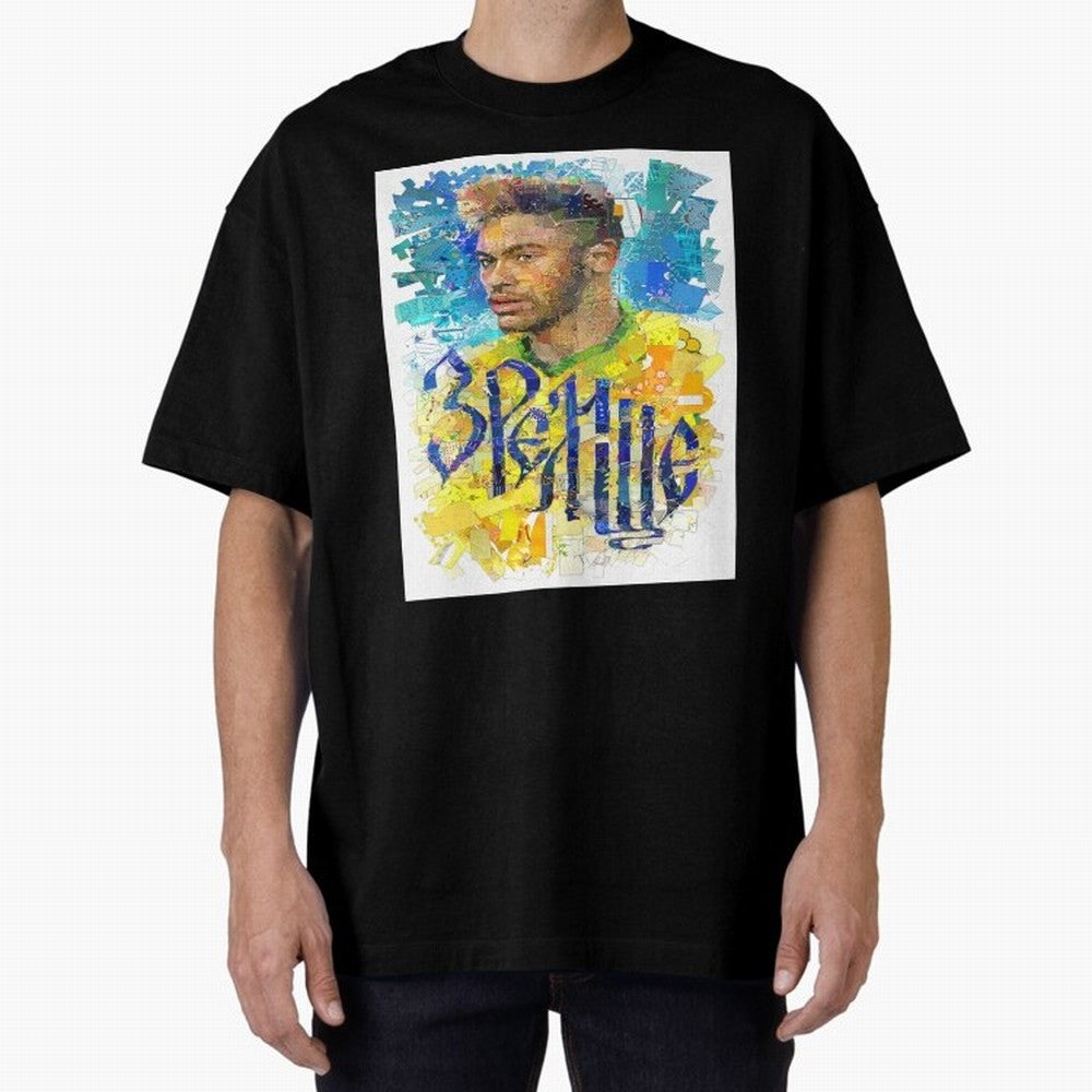 Neymar Illustration Art Framed Art Print Classic T-Shirt Bring FIFA World Cup 2026 Centered on Messi, Neymar and Mbappe, Argentina, France and Brazil Energy, Global Supporter Spirit, Legendary Goals, National Colors and Tournament Celebration;