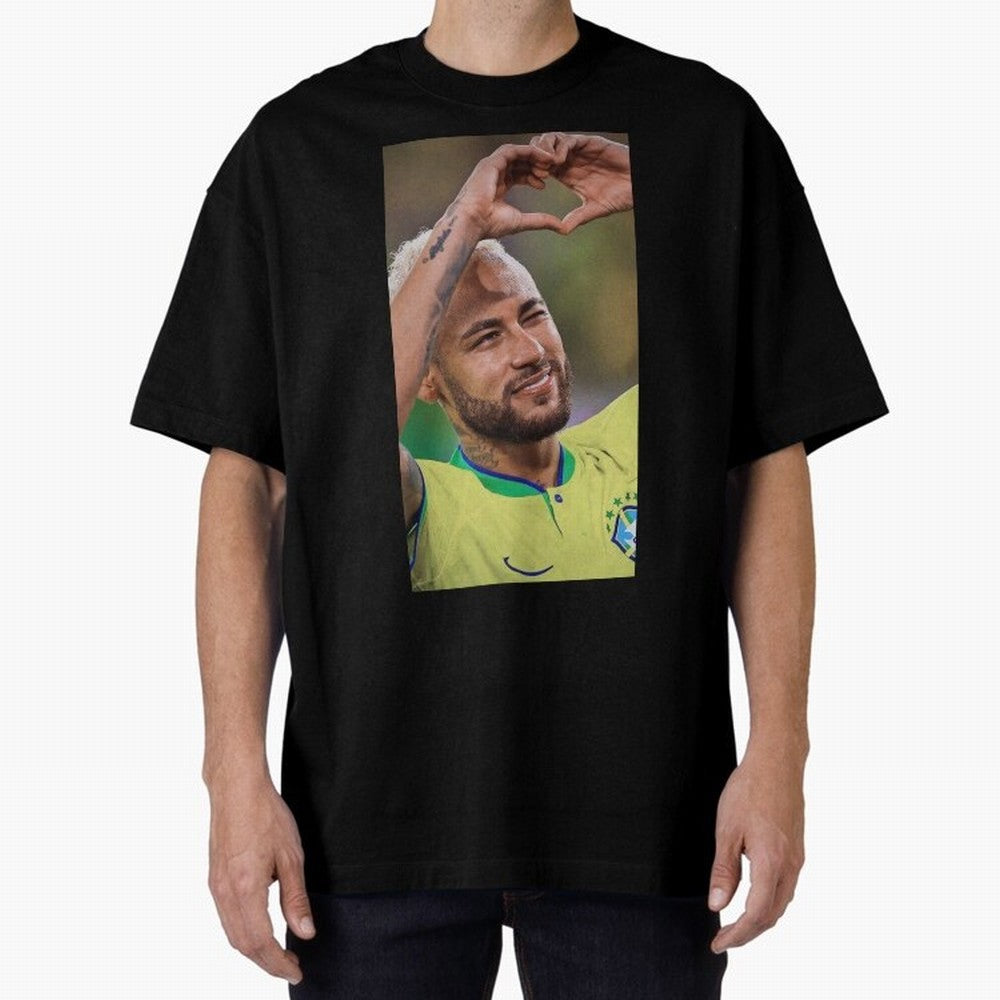 Neymar Jr Oversized T-Shirt Fuel Your Fan Pride for FIFA World Cup 2026 Group Stage Connected to Cristiano Ronaldo, Haaland and CR7, England Energy, Goal Celebration Energy, Supporter Heritage, Football Icons and Worldwide Tournament Joy; Great for