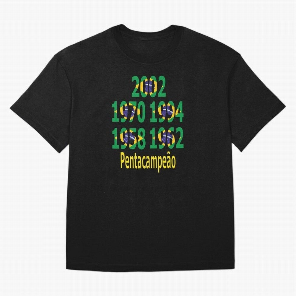 Brazil Five Stars - Champion Heritage Essential T-Shirt Enjoy Match Day Hype around FIFA World Cup 2026 USA Canada Mexico, Neymar, Argentina, France and Brazil, Champion Mindset, Group Stage Buzz, Knockout Tension and Passionate Fan Culture;
