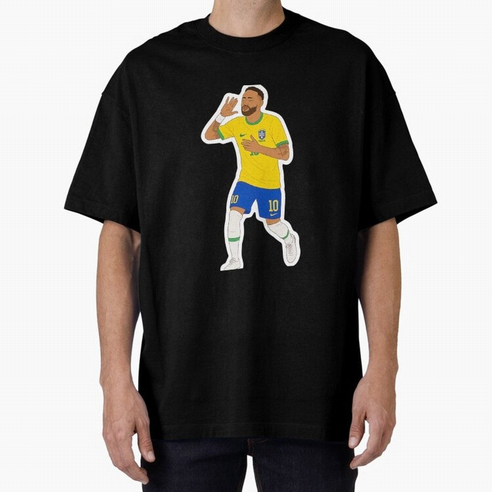 Neymar Jr Oversized T-Shirt Showcase Match Day Hype around FIFA World Cup 2026, Cristiano Ronaldo, Haaland and CR7, Portugal, Supporter Pride, Iconic Celebrations, Legendary Names and Global Match Day Energy; Great for Supporters Who Love Legendary