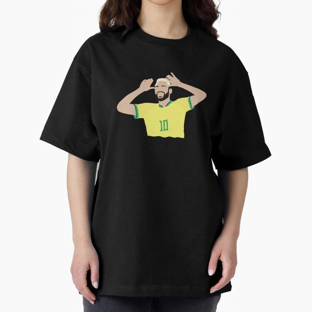 neymar cute vector Oversized T-Shirt Celebrate the FIFA World Cup 2026 USA Canada Mexico Journey through Haaland and Mbappe Highlights, England, France and Netherlands Pride, Vintage Soccer Flavor, Modern Football Stars, National Flags and Final