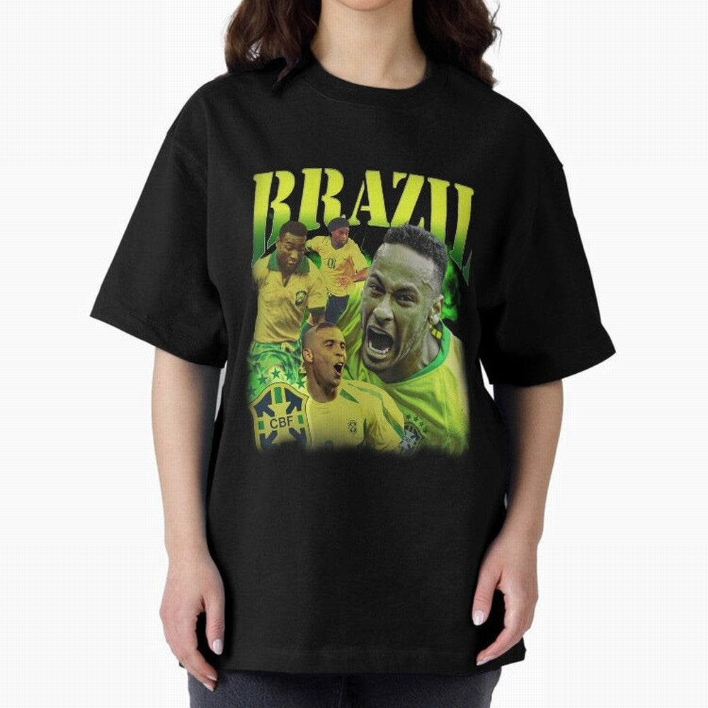 Neymar Brazil Vintage Essential T-Shirt Feel the Trophy Chase of the FIFA World Cup 2026 Group Stage Journey through Haaland and Mbappe Highlights, England, France and Netherlands Pride, Vintage Soccer Flavor, Modern Football Stars, National Flags