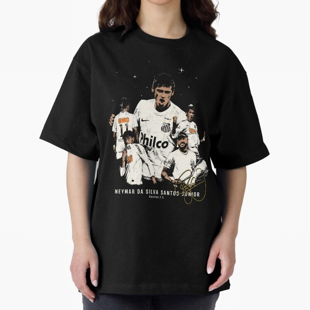 Neymar Illustration Classic T-Shirt Show Up for the Glory of FIFA World Cup 2026 Filled with CR7 and Messi, Argentina and Brazil Energy, Championship Spirit, Famous Goals, Roaring Crowds and International Football Unity; Great for Supporters Who