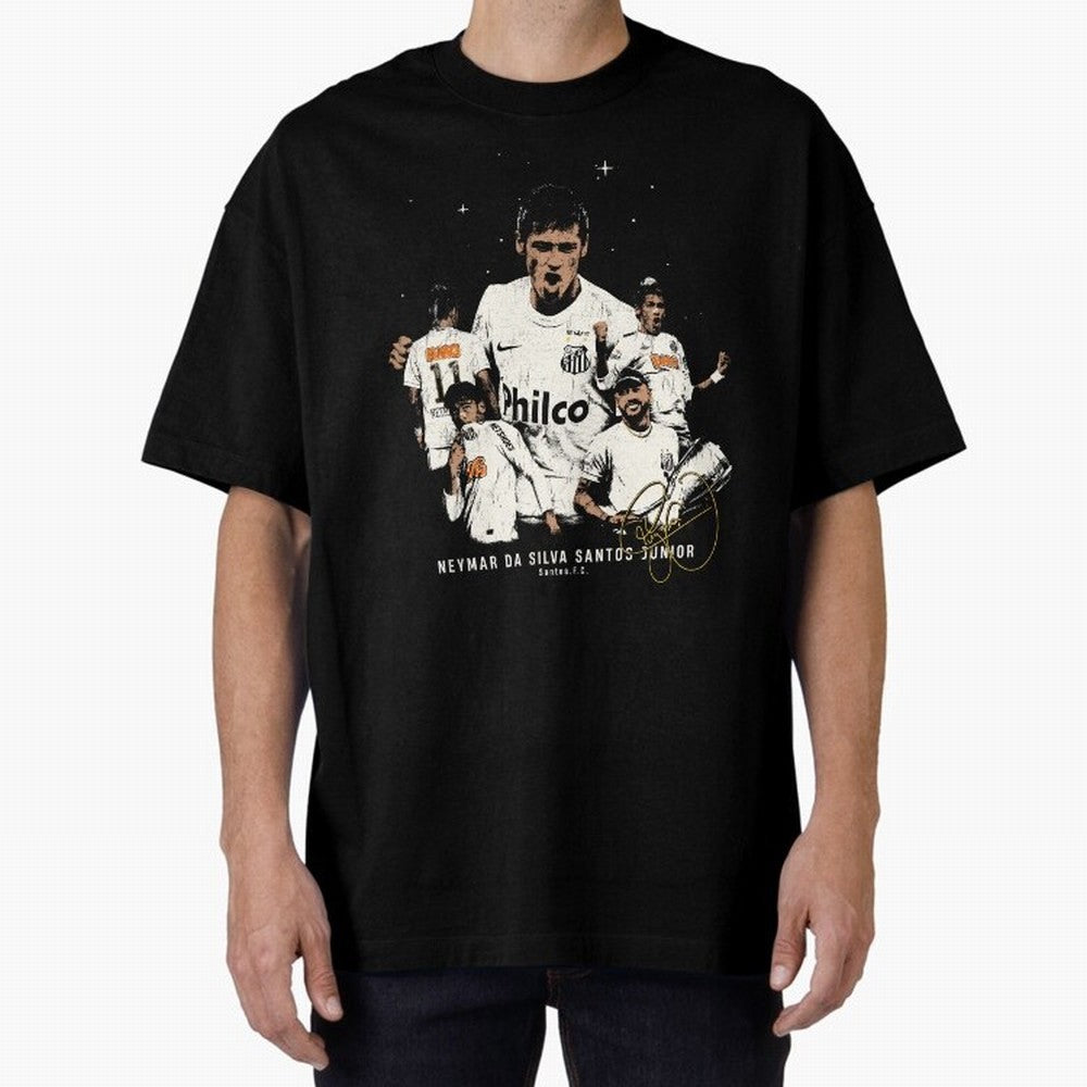 Neymar Illustration Classic T-Shirt Show Up for the Glory of FIFA World Cup 2026 Filled with CR7 and Messi, Argentina and Brazil Energy, Championship Spirit, Famous Goals, Roaring Crowds and International Football Unity; Great for Supporters Who