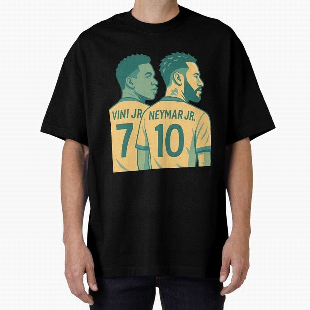 Vini Jr and Neymar Jr side-by-side Classic T-Shirt Elevate the FIFA World Cup 2026 Journey through Messi Highlights, Netherlands Pride, Classic Soccer Heritage, Championship Pressure, Fan Loyalty and International Pride; Made for Collectors Who