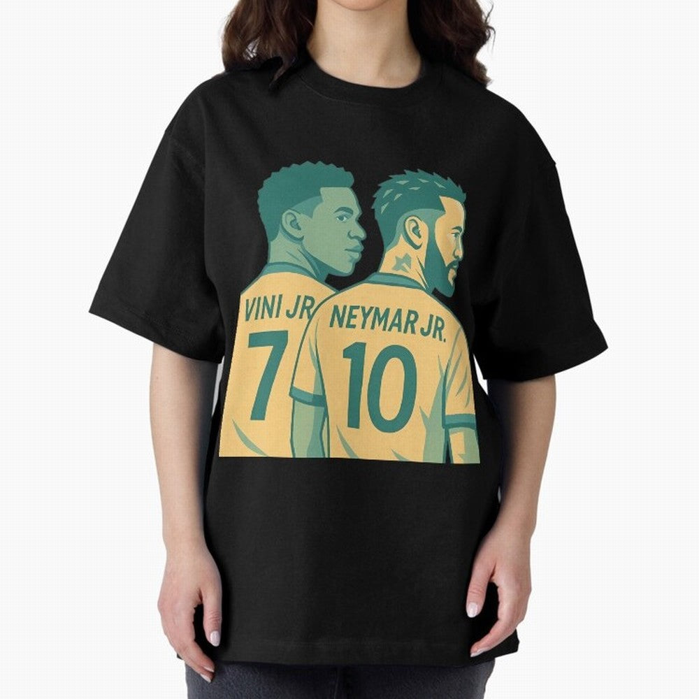 Vini Jr and Neymar Jr side-by-side Classic T-Shirt Elevate the FIFA World Cup 2026 Journey through Messi Highlights, Netherlands Pride, Classic Soccer Heritage, Championship Pressure, Fan Loyalty and International Pride; Made for Collectors Who