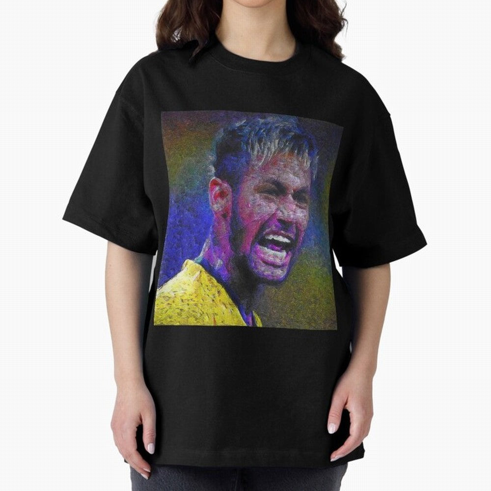 Neymar Poster Panting Art Brazilian Soccer Player Classic T-Shirt Show Championship Spirit for Global Football Passion for FIFA World Cup 2026, with Messi and Cristiano Ronaldo, England, France and Netherlands, Global Supporter Spirit, Legendary