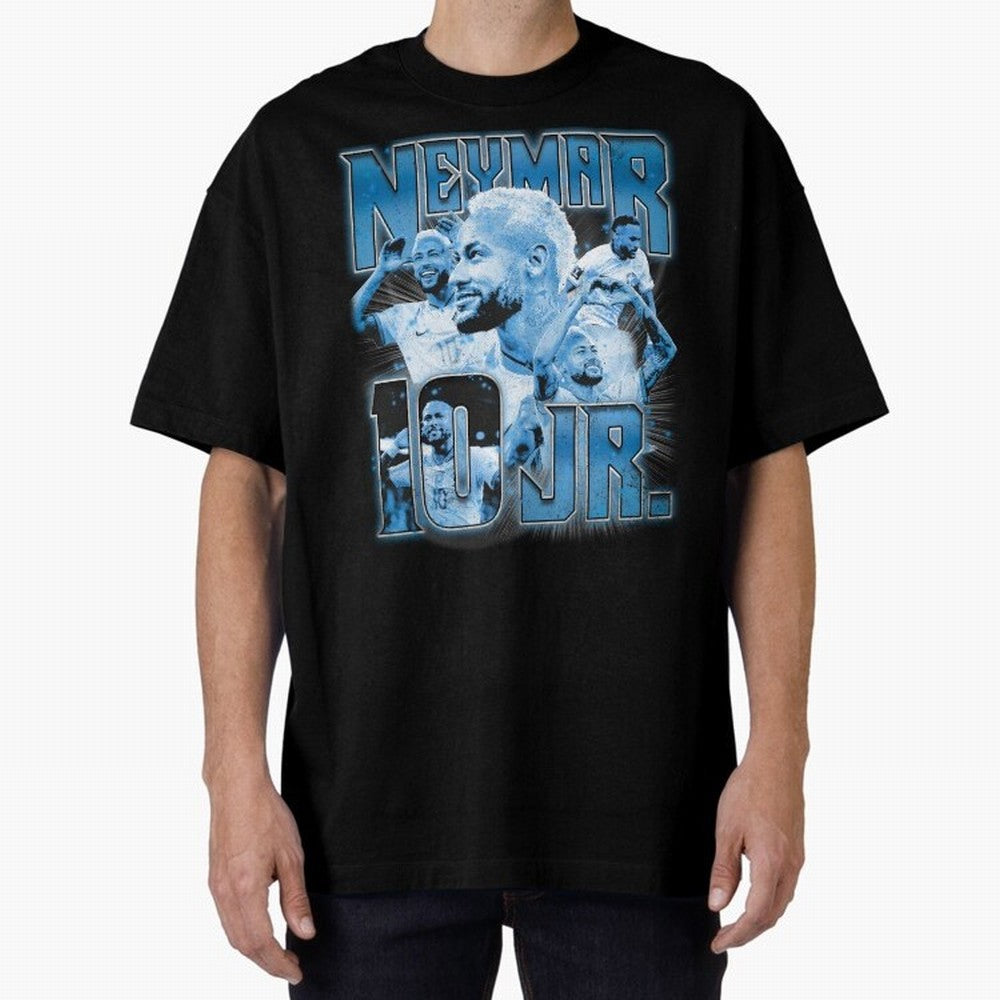 Neymar Jr. Bootleg Classic T-Shirt Show Passion for the Stars of Global Football Passion for FIFA World Cup 2026, Centered on Cristiano Ronaldo, Haaland and CR7, Brazil, Portugal and Argentina, Championship Spirit, Famous Goals, Roaring Crowds and