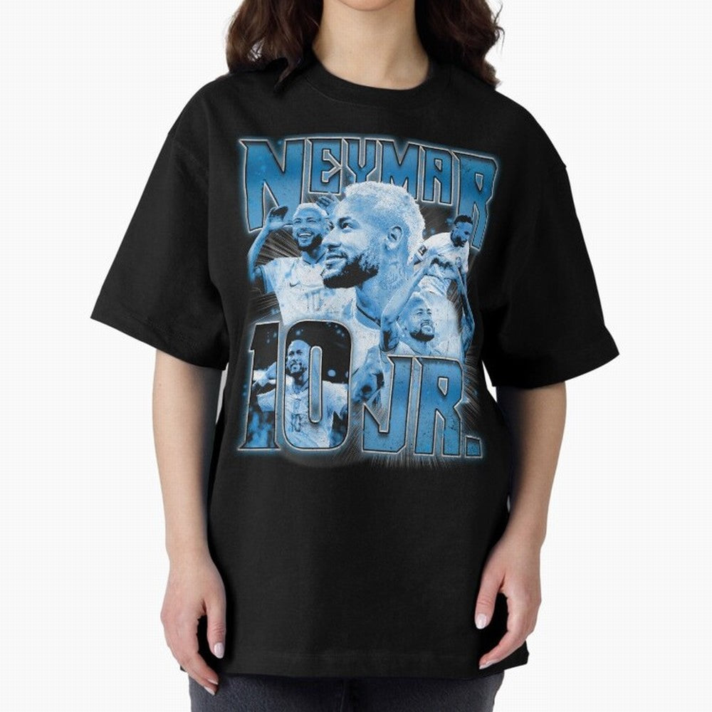 Neymar Jr. Bootleg Classic T-Shirt Show Passion for the Stars of Global Football Passion for FIFA World Cup 2026, Centered on Cristiano Ronaldo, Haaland and CR7, Brazil, Portugal and Argentina, Championship Spirit, Famous Goals, Roaring Crowds and