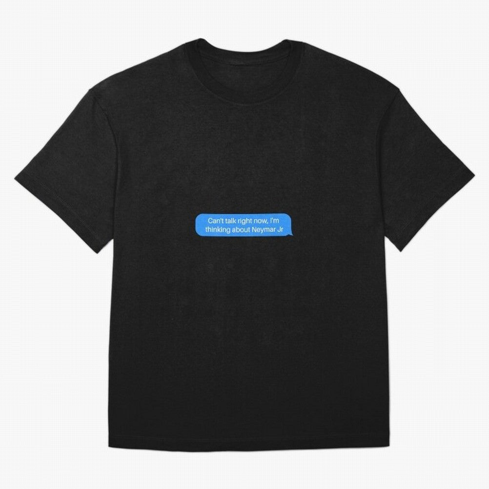 Can't talk right now, I'm thinking about Neymar Jr Blue Text Classic T-Shirt Bring the FIFA World Cup 2026 Journey through Messi, CR7 and Mbappe Highlights, England, France and Netherlands Pride, Goal Celebration Energy, Supporter Heritage,