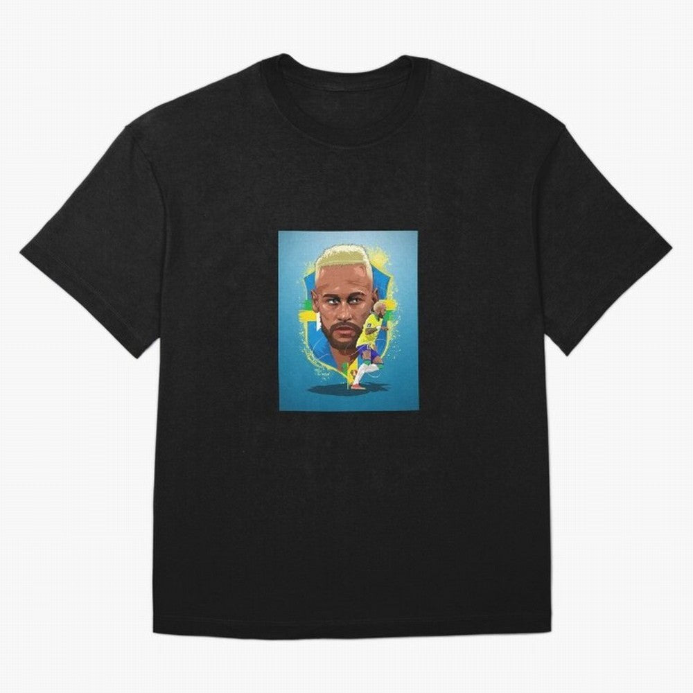 neymar art - neymar illustration T Shirt Oversized T-Shirt Remember Iconic Moments from FIFA World Cup 2026 USA Canada Mexico Spirit, Inspired by Brazil, Messi and Cristiano Ronaldo, Tournament Hype, Historic Matchups, Family Viewing Parties and