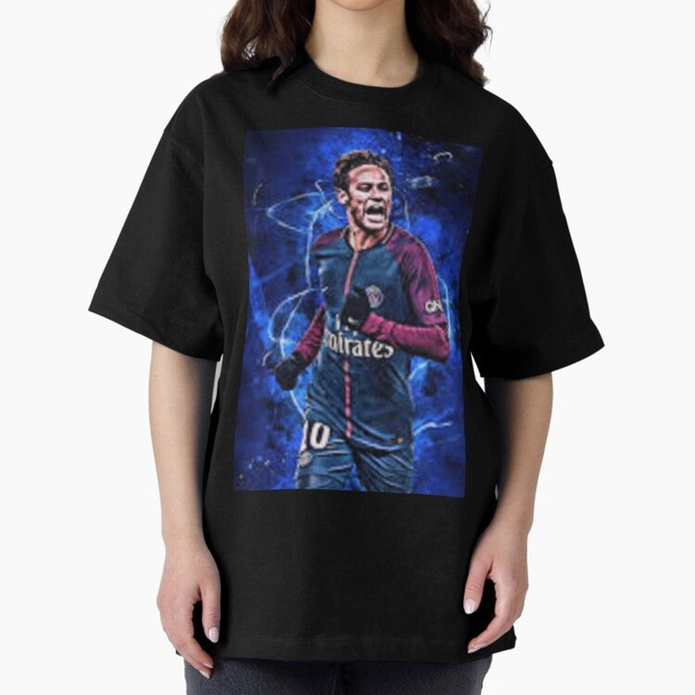 neymar jr art Oversized T-Shirt Celebrate Supporters United by FIFA World Cup 2026 Spirit, Connected to Germany, Haaland, Global Supporter Spirit, Legendary Goals, National Colors and Tournament Celebration; Ideal for Fans Who Follow Messi,