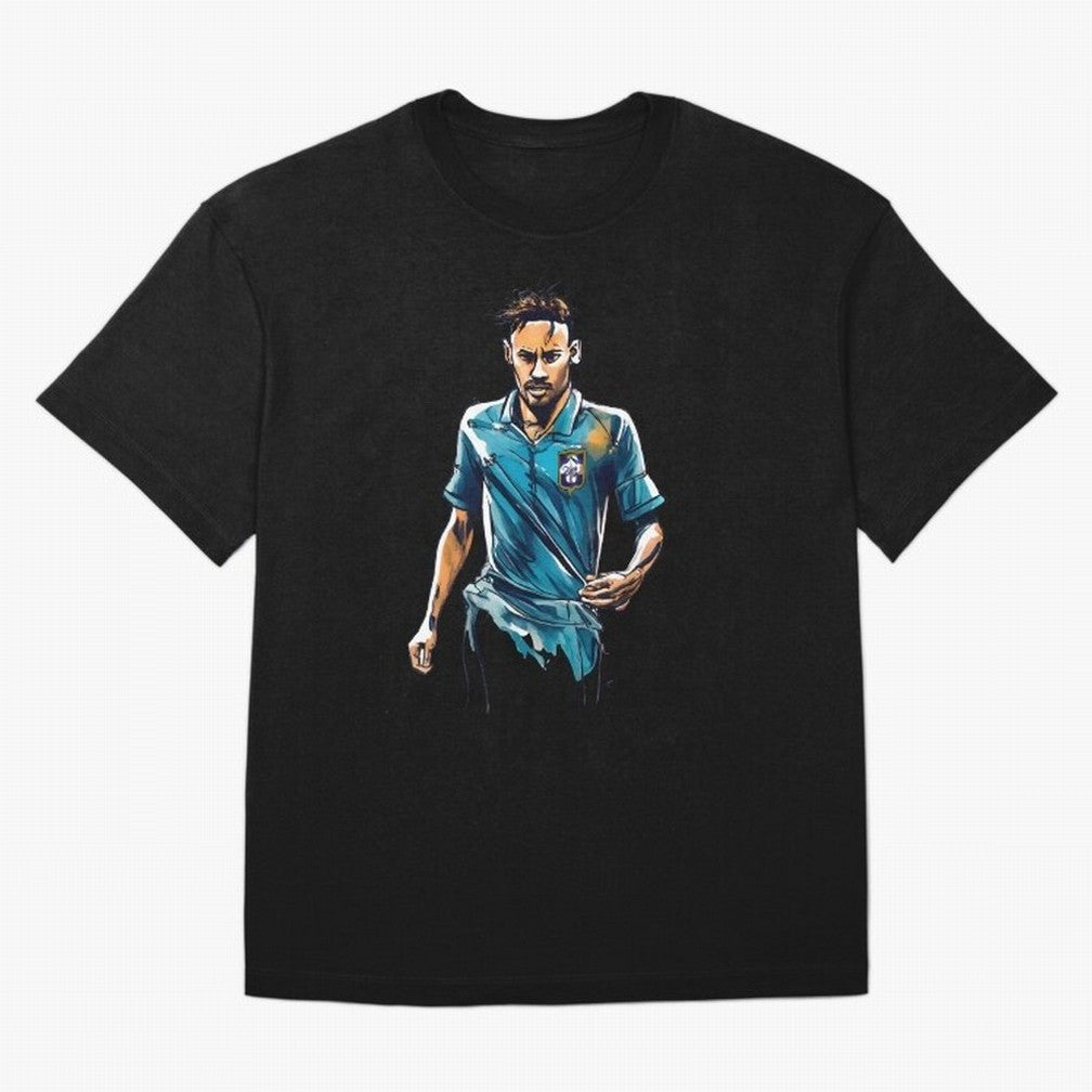 Neymar Jr watercolor drawing Classic T-Shirt Elevate FIFA World Cup 2026 USA Canada Mexico with Mbappe and Neymar, Portugal, Spain and Germany Energy, Game Day Rituals, Football Legends, Country Pride and the Road to the Final; Created for Match