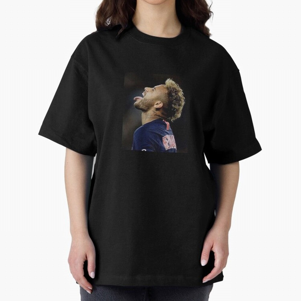 Neymar Jr Oversized T-Shirt Represent Football Lovers during Global Football Passion for FIFA World Cup 2026, Capturing Messi, Brazil, Portugal and Argentina, Championship Spirit, Famous Goals, Roaring Crowds and International Football Unity; Ideal