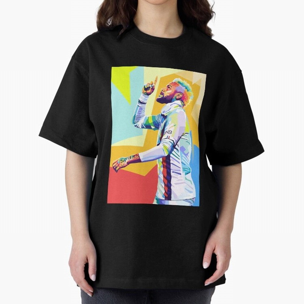 Neymar Jr Wpap pop art Oversized T-Shirt Follow the Road to the FIFA World Cup 2026 Group Stage Journey through Mbappe Highlights, Argentina and Brazil Pride, Game Day Rituals, Football Legends, Country Pride and the Road to the Final; Built for