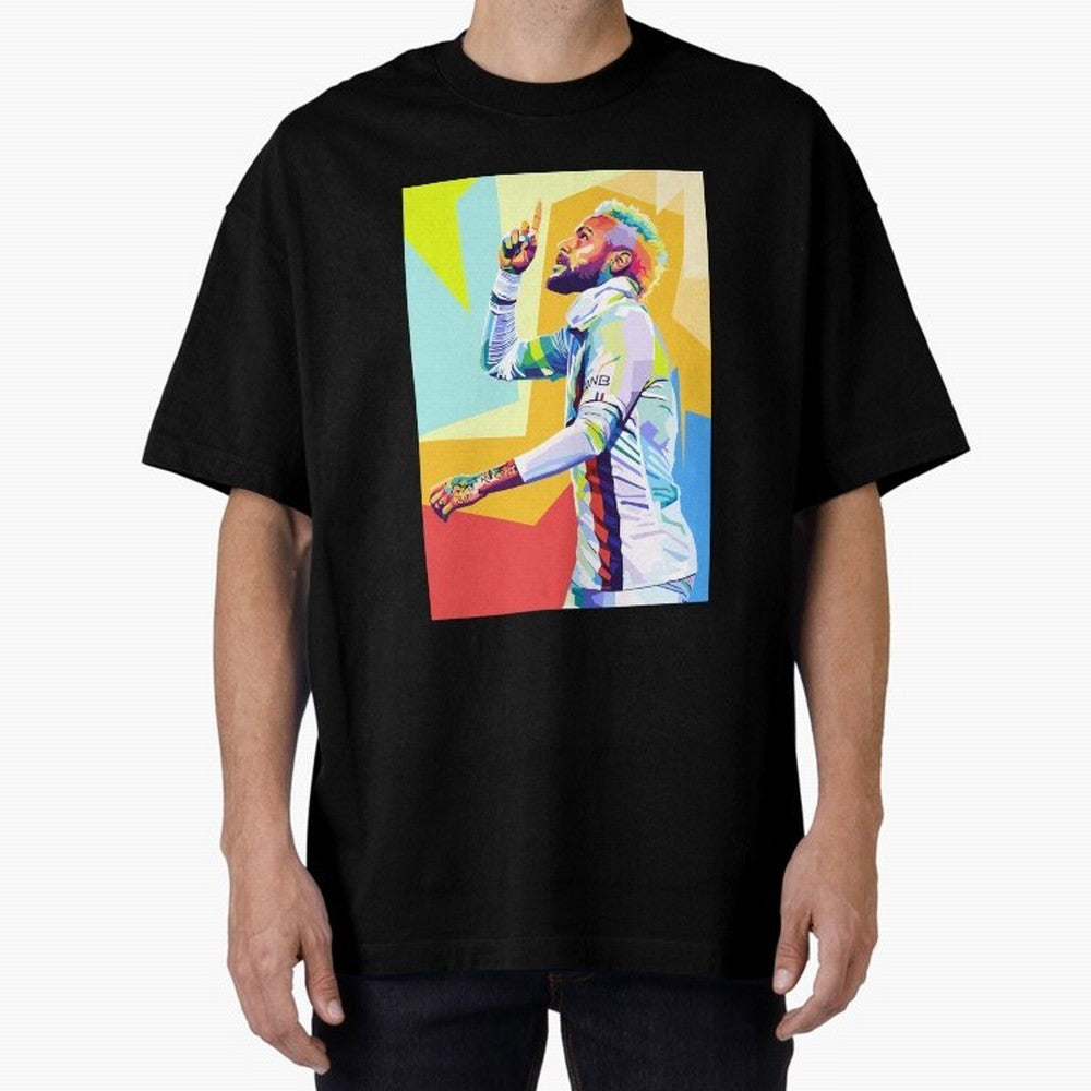 Neymar Jr Wpap pop art Oversized T-Shirt Follow the Road to the FIFA World Cup 2026 Group Stage Journey through Mbappe Highlights, Argentina and Brazil Pride, Game Day Rituals, Football Legends, Country Pride and the Road to the Final; Built for