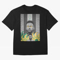 Brazil Football Star Grunge Poster Oversized T-Shirt Support FIFA World Cup 2026 Group Stage for Fans of Messi and Cristiano Ronaldo and Brazil, Bringing Championship Spirit, Famous Goals, Roaring Crowds and International Football Unity; Ideal for