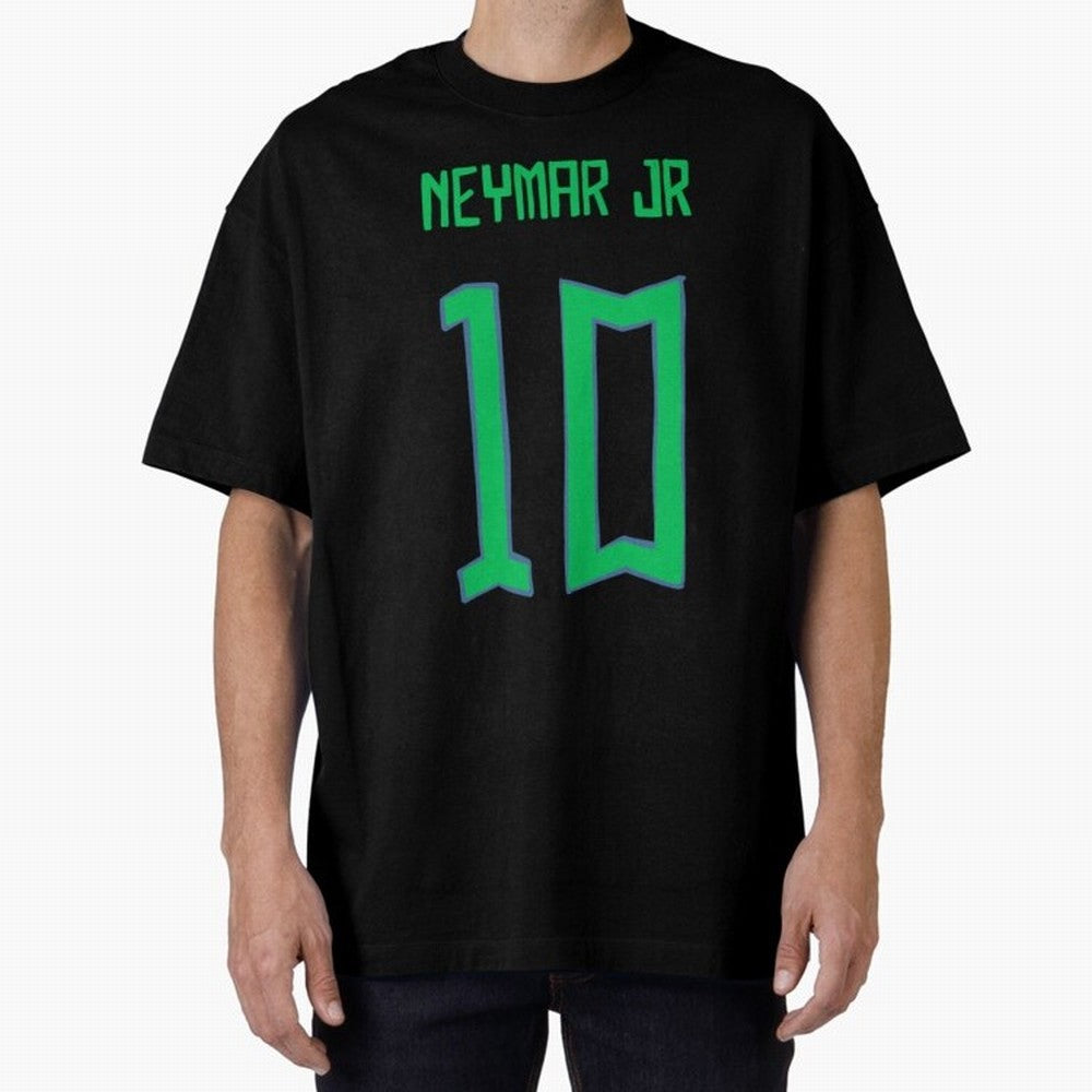 Neymar Jr #10 (Brazil) Oversized T-Shirt Get Ready for the FIFA World Cup 2026 Journey through Cristiano Ronaldo, Haaland and CR7 Highlights, France and Portugal Pride, Vintage Soccer Flavor, Modern Football Stars, National Flags and Final Night