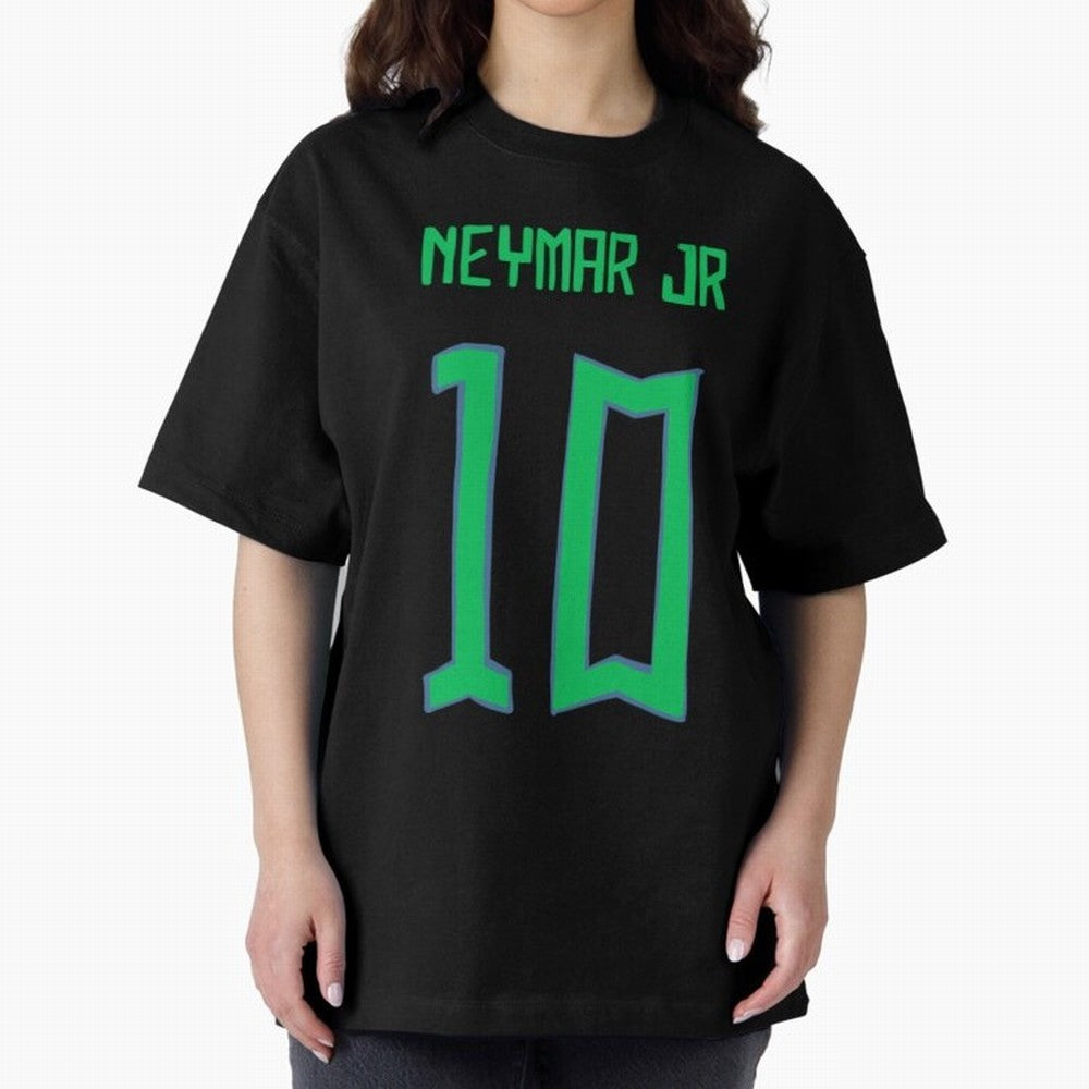 Neymar Jr #10 (Brazil) Oversized T-Shirt Get Ready for the FIFA World Cup 2026 Journey through Cristiano Ronaldo, Haaland and CR7 Highlights, France and Portugal Pride, Vintage Soccer Flavor, Modern Football Stars, National Flags and Final Night