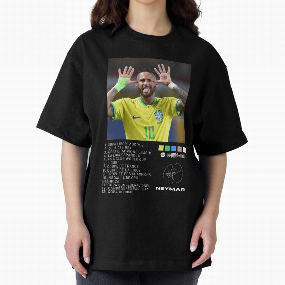 Neymar Brazil 10 Oversized T-Shirt Live for the Drama of Match Day Hype around FIFA World Cup 2026 Group Stage, Neymar, Argentina, France and Brazil, Tournament Hype, Historic Matchups, Family Viewing Parties and Global Sports Pride; Perfect for
