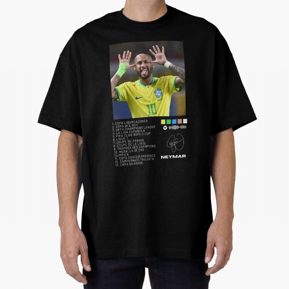Neymar Brazil 10 Oversized T-Shirt Live for the Drama of Match Day Hype around FIFA World Cup 2026 Group Stage, Neymar, Argentina, France and Brazil, Tournament Hype, Historic Matchups, Family Viewing Parties and Global Sports Pride; Perfect for
