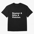 Neymar + Silva + Vinicius - Brazil Brazilian World Cup Squad Team Players Football Soccer Qatar WC 22 Oversized T-Shirt Join Supporters Worldwide for Global Football Passion for FIFA World Cup 2026 USA Canada Mexico, Inspired by Cristiano Ronaldo,