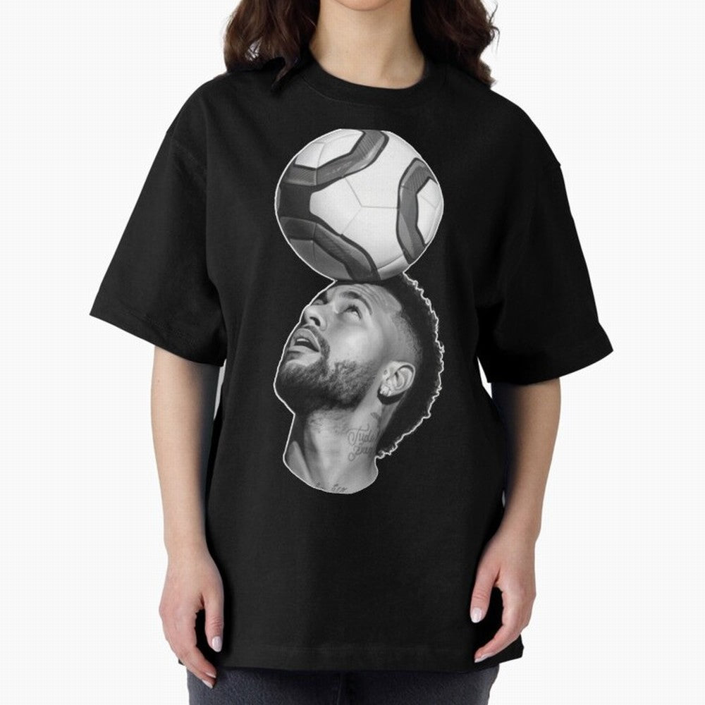 Neymar Jr. ¨C The Art of Balance Oversized T-Shirt Celebrate Unforgettable Nights in Match Day Hype around FIFA World Cup 2026 USA Canada Mexico, Cristiano Ronaldo, France and Portugal, Football History, Final Match Energy, Crowd Noise and Once in