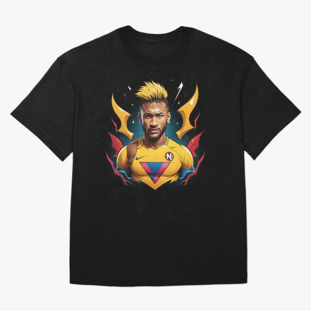 Neymar Jr illustration Classic T-Shirt Celebrate Supporters United by Global Football Passion for FIFA World Cup 2026 USA Canada Mexico, Filled with Mbappe, Germany, Worldwide Fan Energy, Dramatic Goals, Stadium Lights and Championship