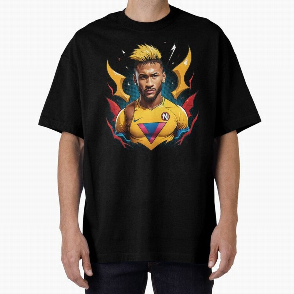 Neymar Jr illustration Classic T-Shirt Celebrate Supporters United by Global Football Passion for FIFA World Cup 2026 USA Canada Mexico, Filled with Mbappe, Germany, Worldwide Fan Energy, Dramatic Goals, Stadium Lights and Championship