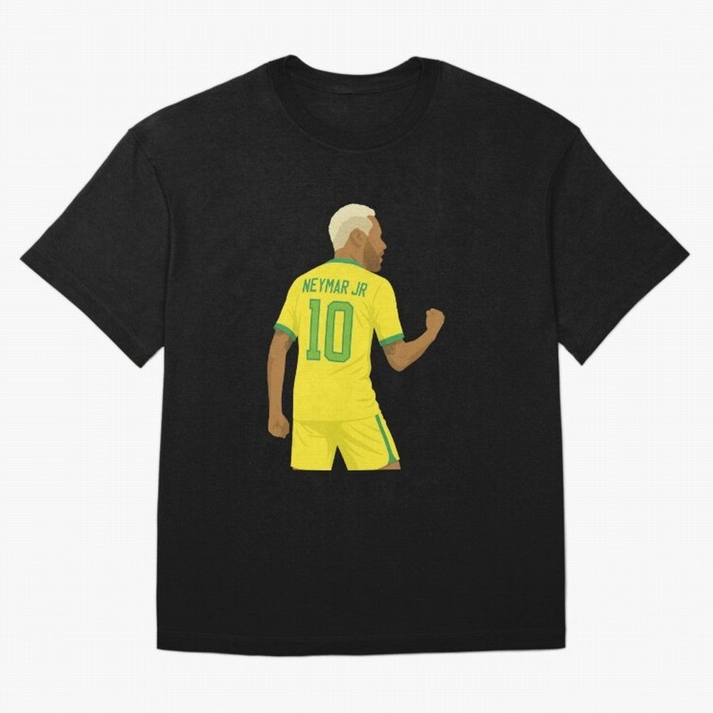 Neymar Jr in Yellow Glory Sticker Oversized T-Shirt Celebrate Fan Culture around FIFA World Cup 2026 USA Canada Mexico Spirit, Capturing France and Portugal, Messi, Stadium Memories, Football Loyalty, International Chants and Championship